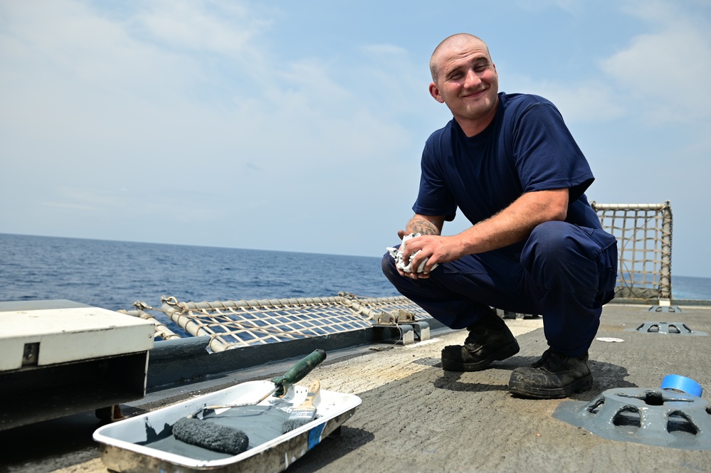 USCGC Spencer’s (WMEC 905) deck department completes a paint project