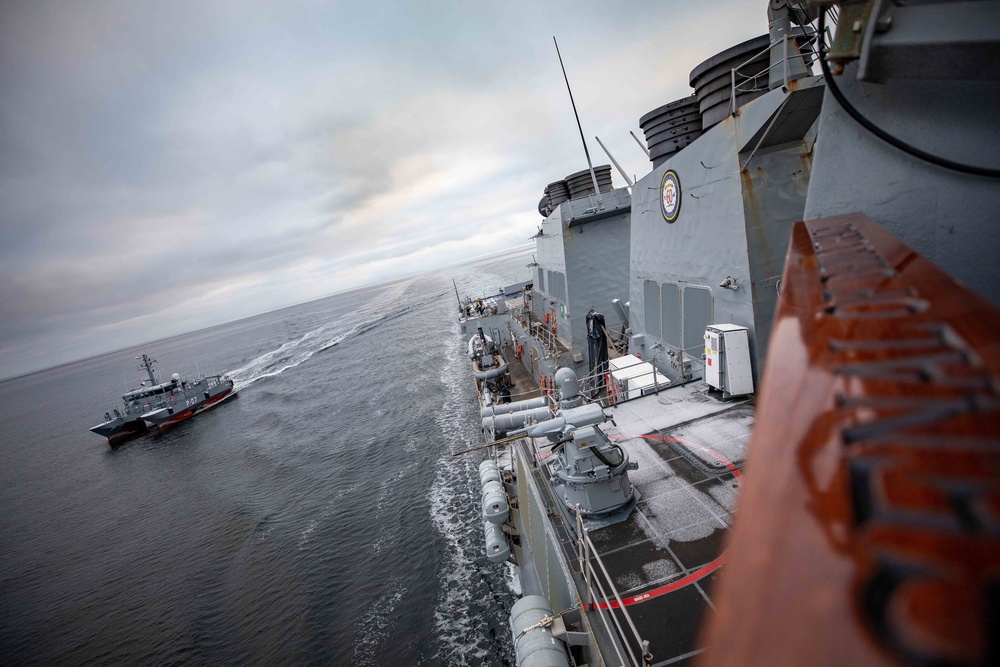 USS Roosevelt (DDG 80) sails with Latvian Patrol Boat LV Viesīte (P 07) in  the Baltic Sea > United States Navy > News Stories