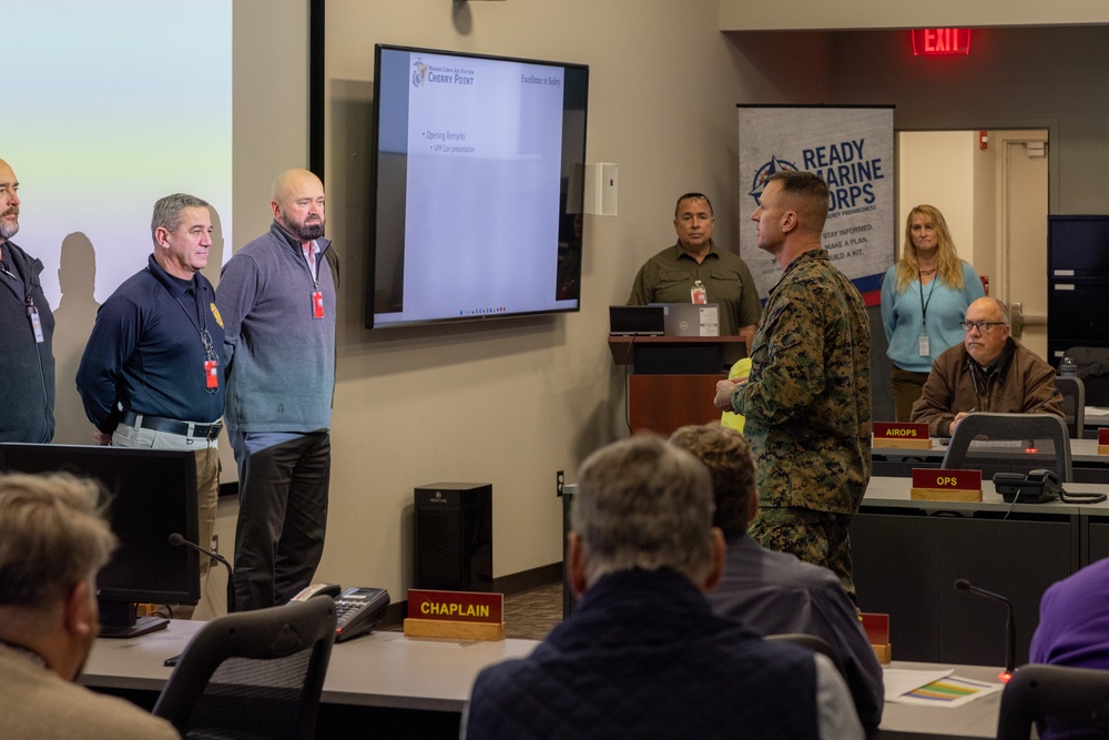Five Cherry Point employees are recognized for their contributions to the command Voluntary Protection Program