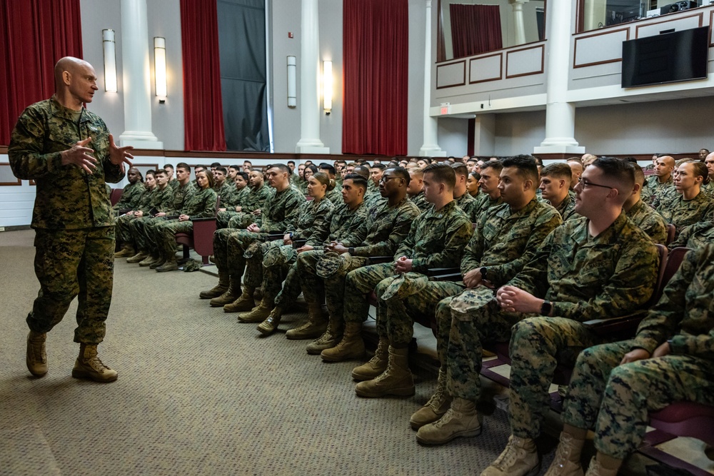 Sergeant Major of the Marine Corps visits Staff Noncommissioned Officer Academy in Quantico