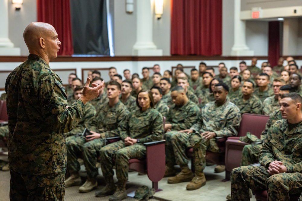 Sergeant Major of the Marine Corps visits Staff Noncommissioned Officer Academy in Quantico