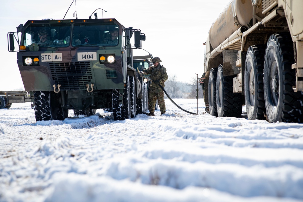 Iowa Soldiers train in snow at Sustainment Training Center