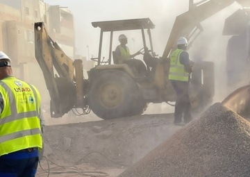 USAID-Provided Jaw Crusher in Abuselim, Libya