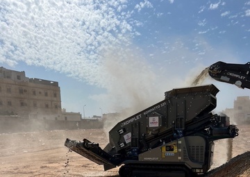 USAID-Provided Jaw Crusher In Action in Abuselim, Libya