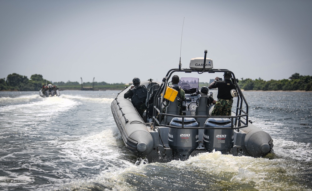 Benin Navy, Police Force conduct VBSS Training during Obangame Express 2023