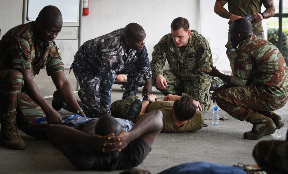 Benin Navy, Police Force conduct VBSS Training during Obangame Express 2023