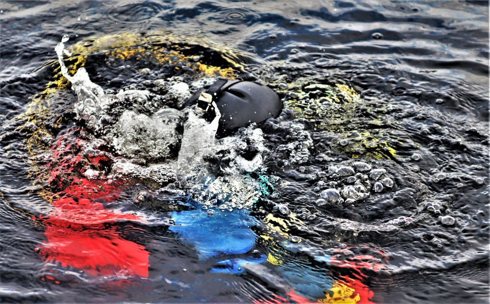 Fort McCoy Fire Department dive team conducts ice rescue training at frozen lake at Fort McCoy