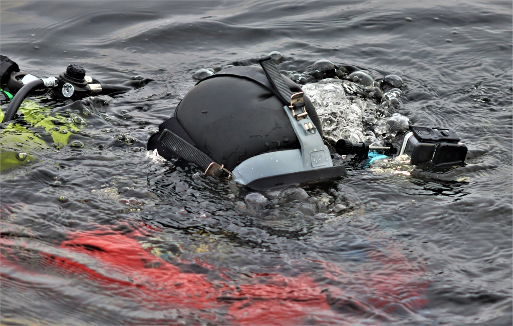 Fort McCoy Fire Department dive team conducts ice rescue training at frozen lake at Fort McCoy