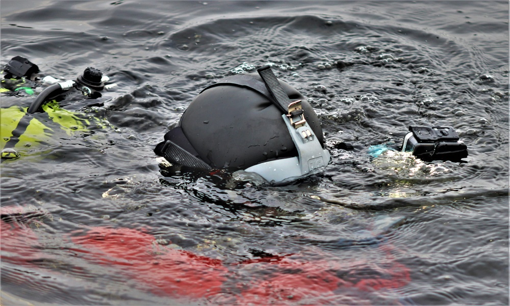 Fort McCoy Fire Department dive team conducts ice rescue training at frozen lake at Fort McCoy