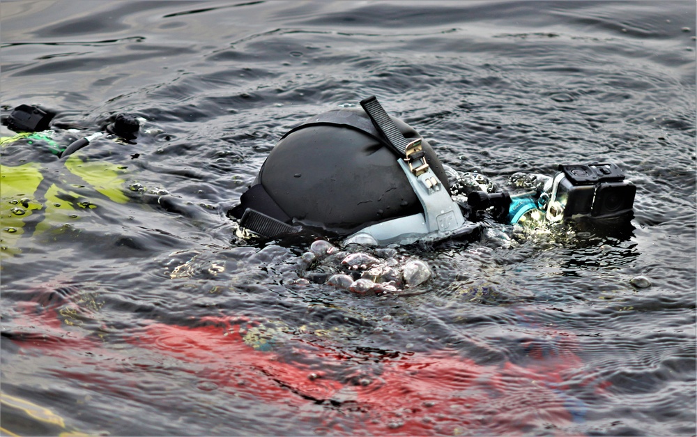 Fort McCoy Fire Department dive team conducts ice rescue training at frozen lake at Fort McCoy