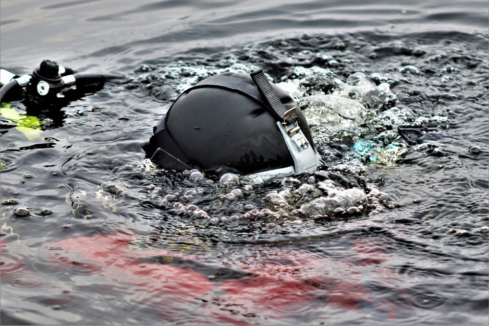 Fort McCoy Fire Department dive team conducts ice rescue training at frozen lake at Fort McCoy