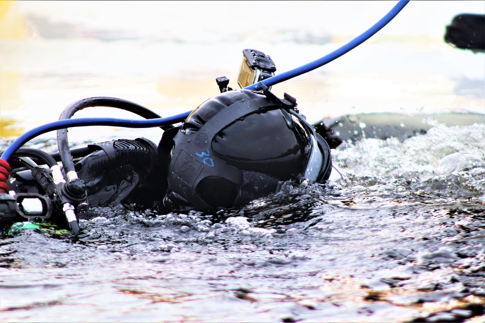 Fort McCoy Fire Department dive team conducts ice rescue training at frozen lake at Fort McCoy