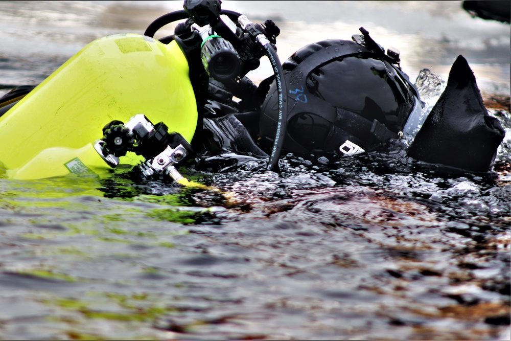 Fort McCoy Fire Department dive team conducts ice rescue training at frozen lake at Fort McCoy