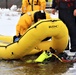 Fort McCoy Fire Department dive team conducts ice rescue training at frozen lake at Fort McCoy