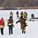 Fort McCoy Fire Department dive team conducts ice rescue training at frozen lake at Fort McCoy