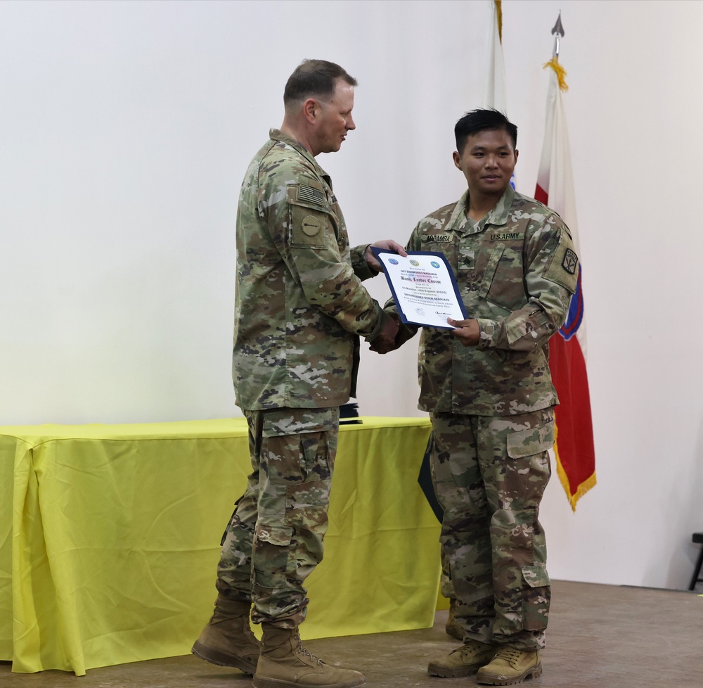 Inaugural Basic Leader Course graduation hosted by ASG-KU at Camp Buehring, January, 2023