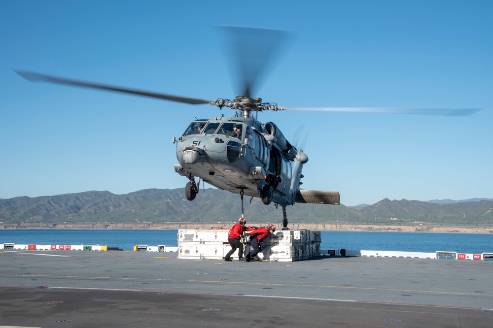 USS Tripoli Conducts Flight Ops with HSC-23 and 16th Combat Aviation Brigade