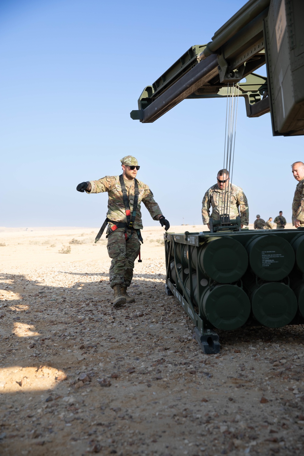 Task Force Spartan team with Israel Defense Force for HIMARs Live Fire