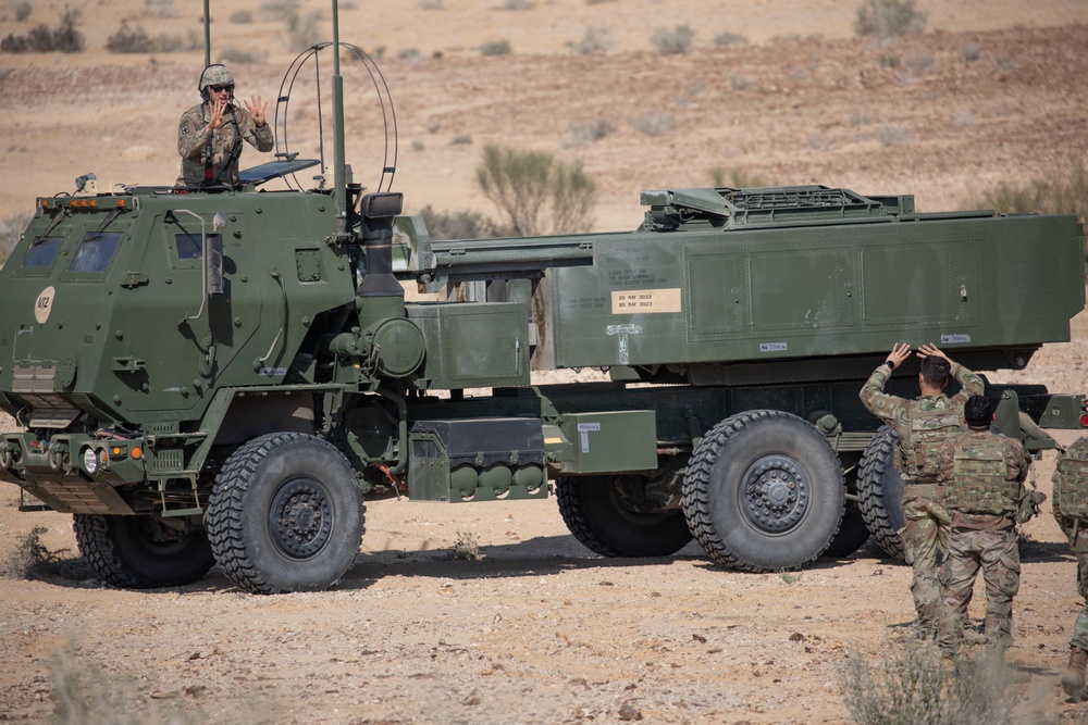 Task Force Spartan team with Israel Defense Force for HIMARs Live Fire