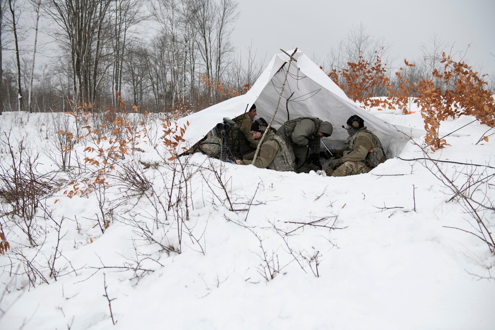 120th Field Artillery Regiment forward observers respond to simulated attacks at Northern Strike 23-1