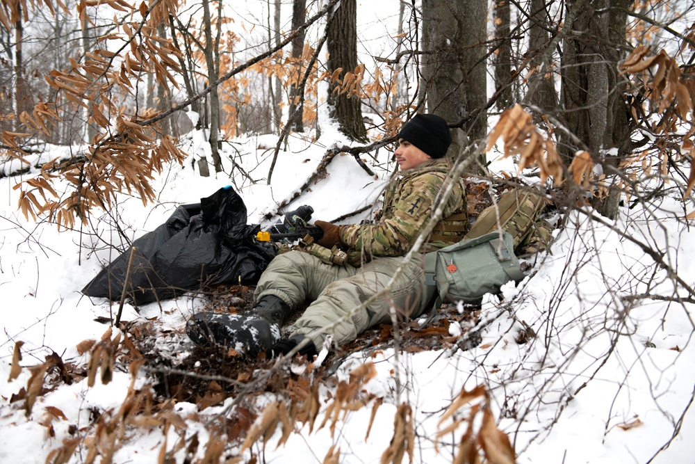 120th Field Artillery Regiment forward observers respond to simulated attacks at Northern Strike 23-1