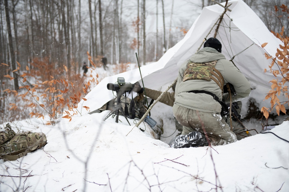 120th Field Artillery Regiment forward observers respond to simulated attacks at Northern Strike 23-1