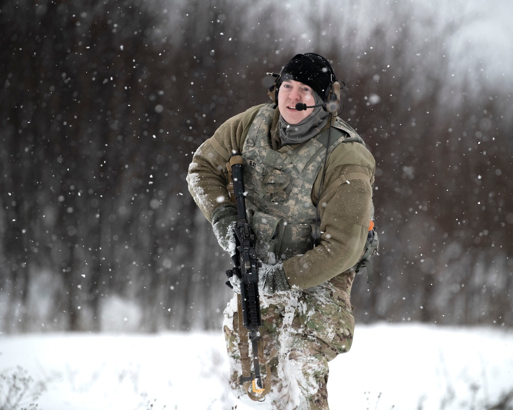 120th Field Artillery Regiment forward observers respond to simulated attacks at Northern Strike 23-1