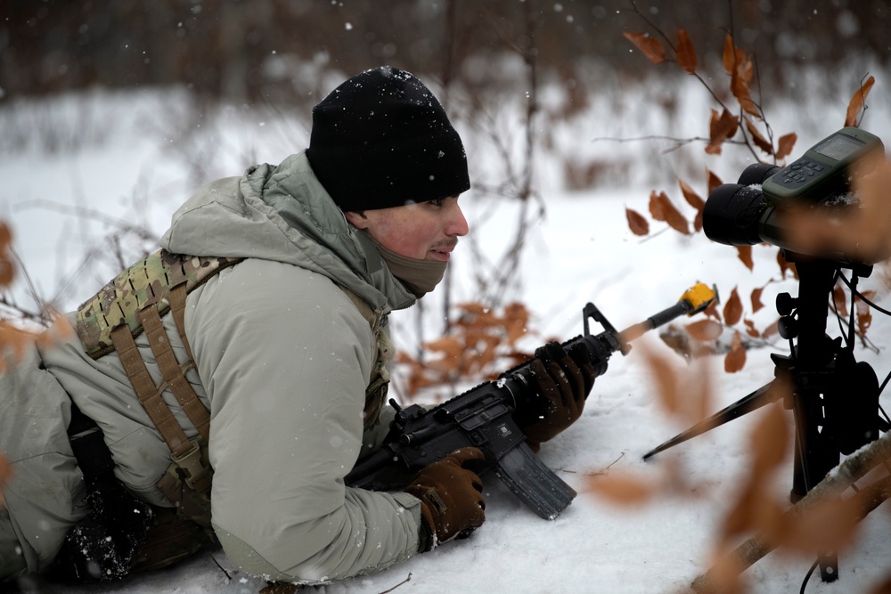 120th Field Artillery Regiment forward observers respond to simulated attacks at Northern Strike 23-1