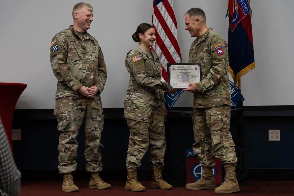 82nd Airborne Division Volunteer of the 1st Quarter