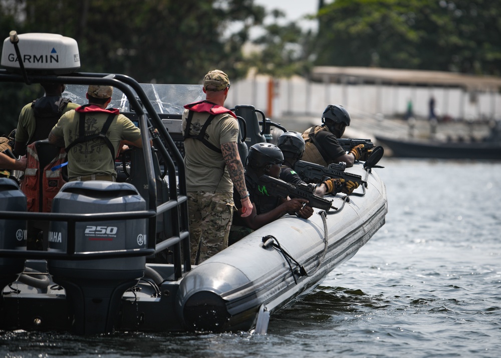 U.S. Military, alongside Benin and Nigerian Navy and Police Force, conduct VBSS Training