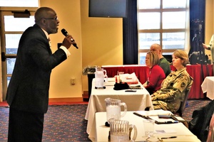 Speaker Marcus Gentry gives his presentation for Fort McCoy's 2023 Dr. Martin Luther King Jr. Day observance, Part IV