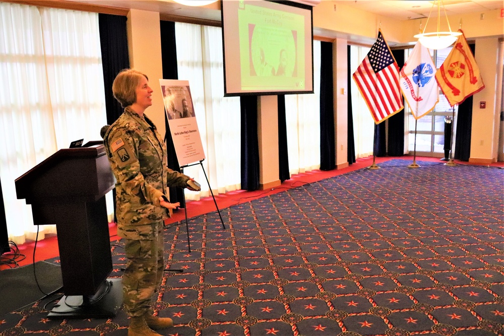 Fort McCoy Garrison Chaplain at 2023 Fort McCoy Martin Luther King Jr. Day observance