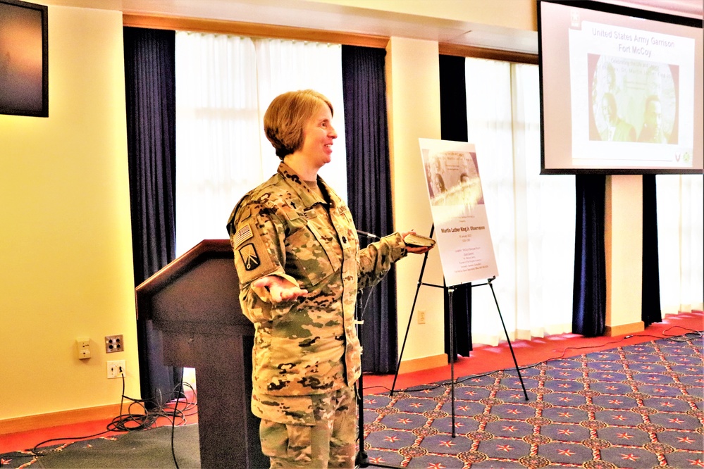 Fort McCoy Garrison Chaplain at 2023 Fort McCoy Martin Luther King Jr. Day observance