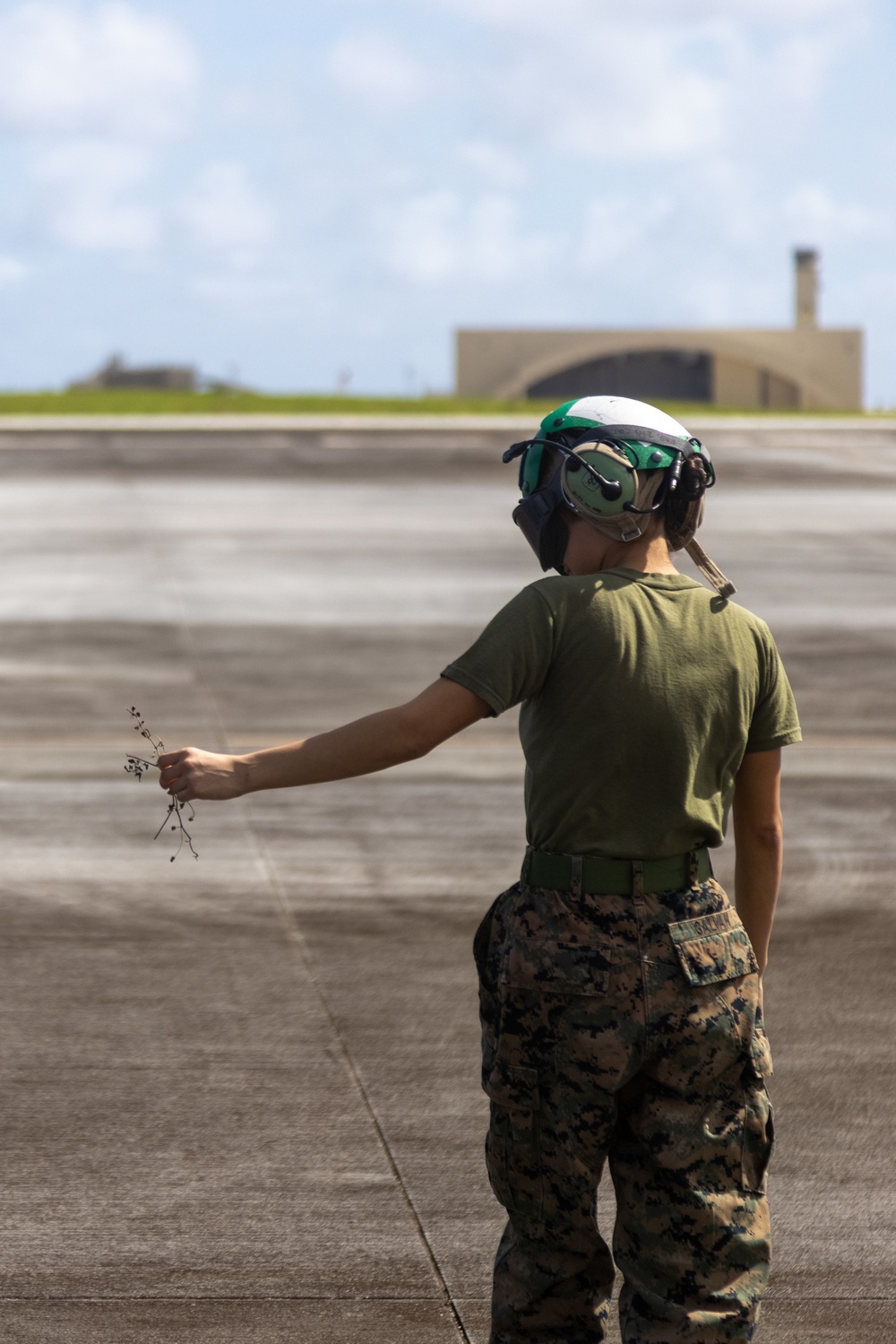 Marines With VMFA-312 Conduct a FOD Walk