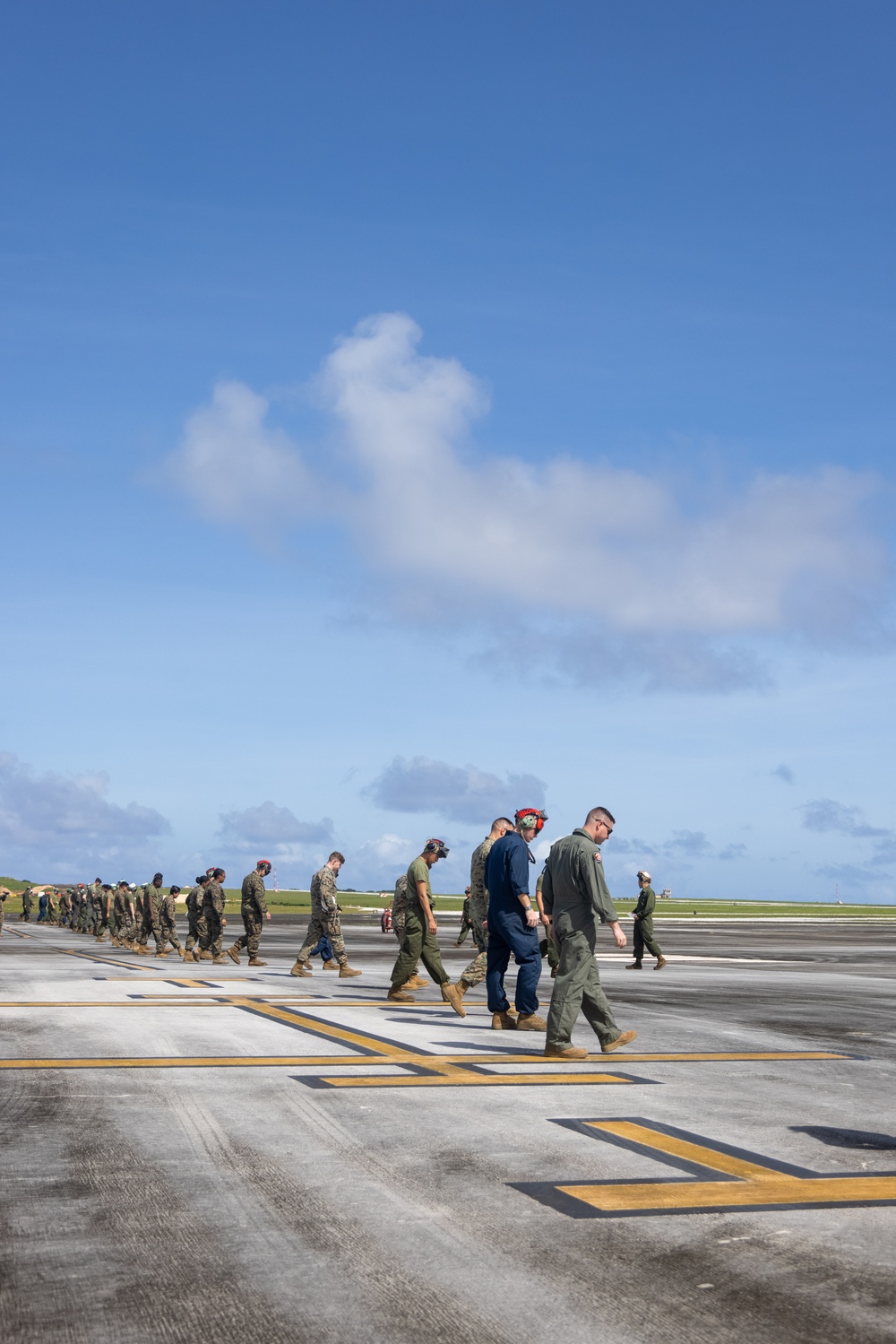 Marines With VMFA-312 Conduct a FOD Walk