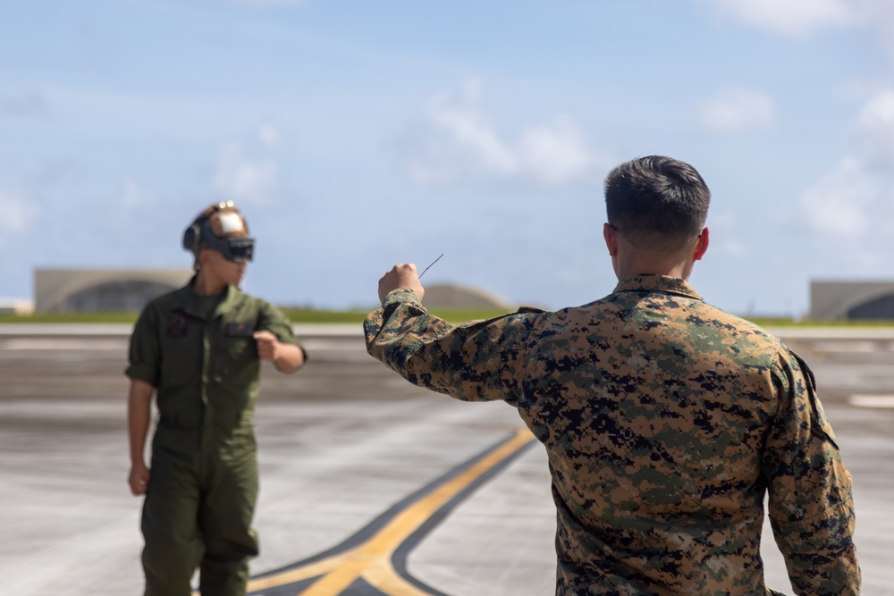 Marines With VMFA-312 Conduct a FOD Walk