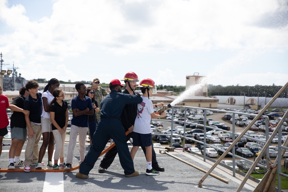 McCool School Visits USS Emory S. Land