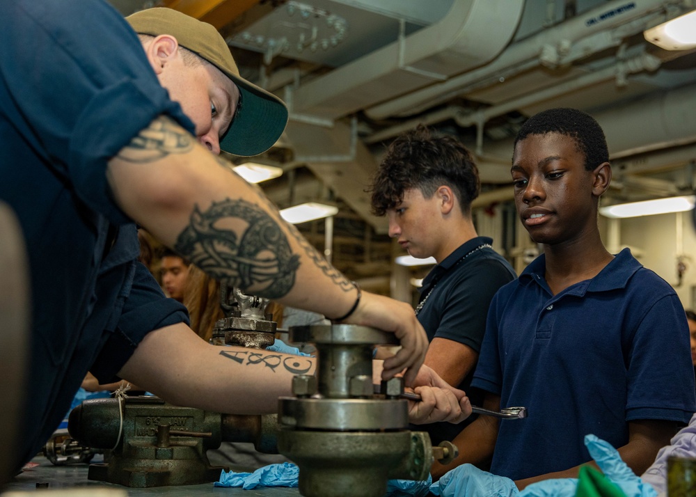 McCool School Visits USS Emory S. Land