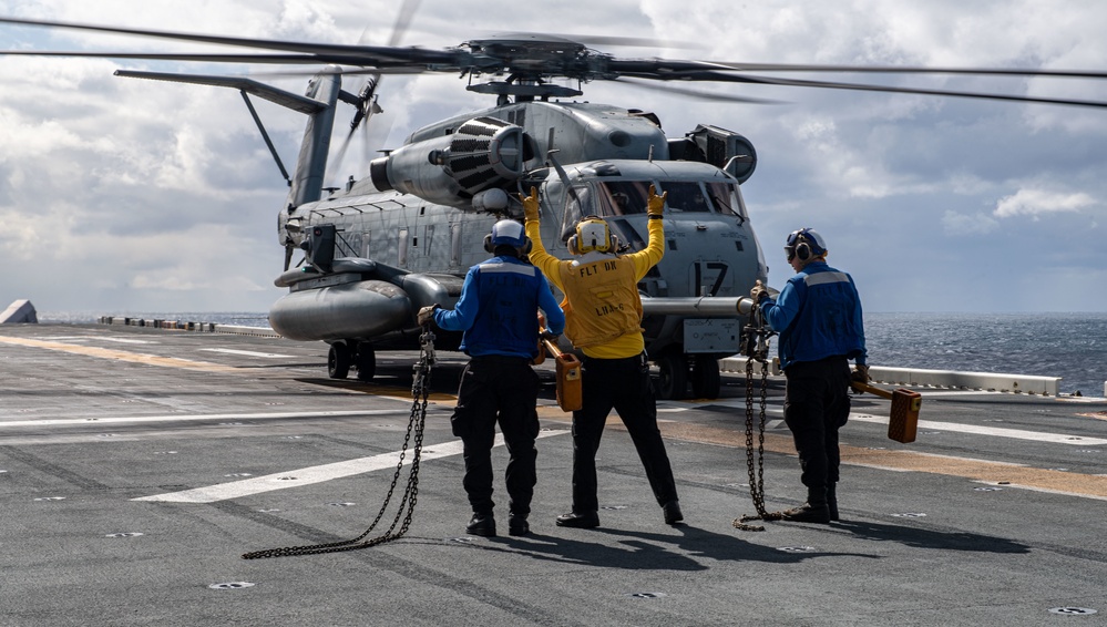 USS America (LHA 6) Conducts Flight Operations