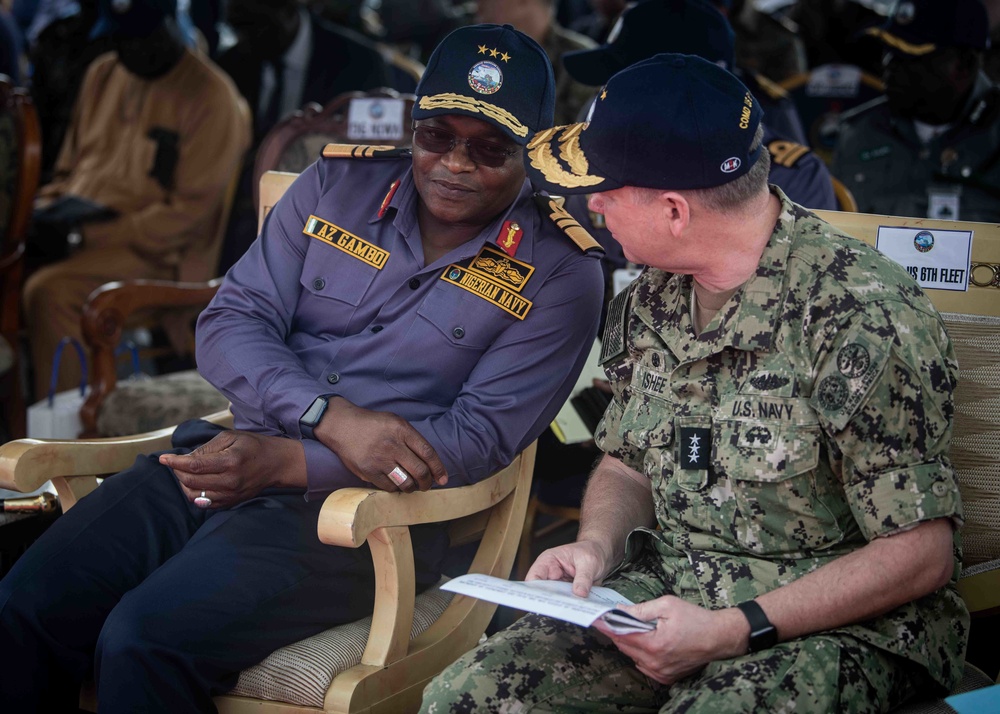 U.S. Sixth Fleet Commander visits Nigeria, celebrates opening ceremony of exercise Obangame Express 23