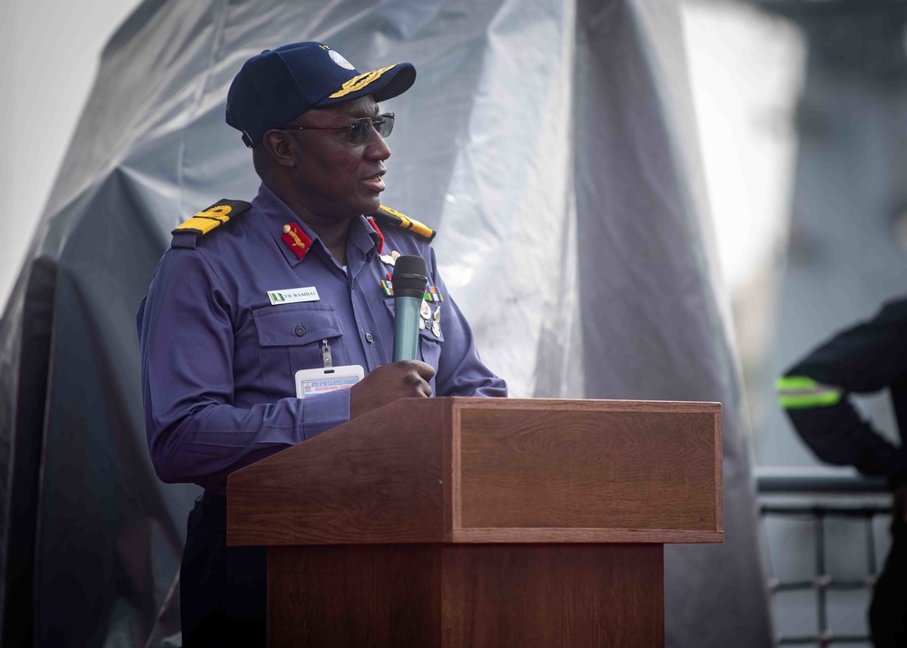 U.S. Sixth Fleet Commander visits Nigeria, celebrates opening ceremony of exercise Obangame Express 23