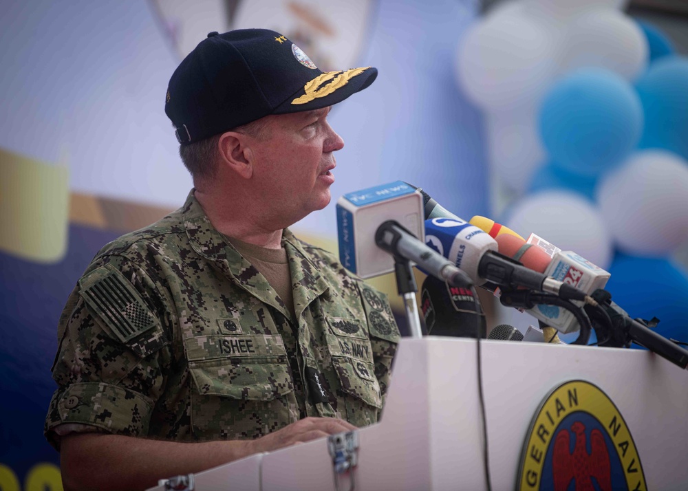 U.S. Sixth Fleet Commander visits Nigeria, celebrates opening ceremony of exercise Obangame Express 23