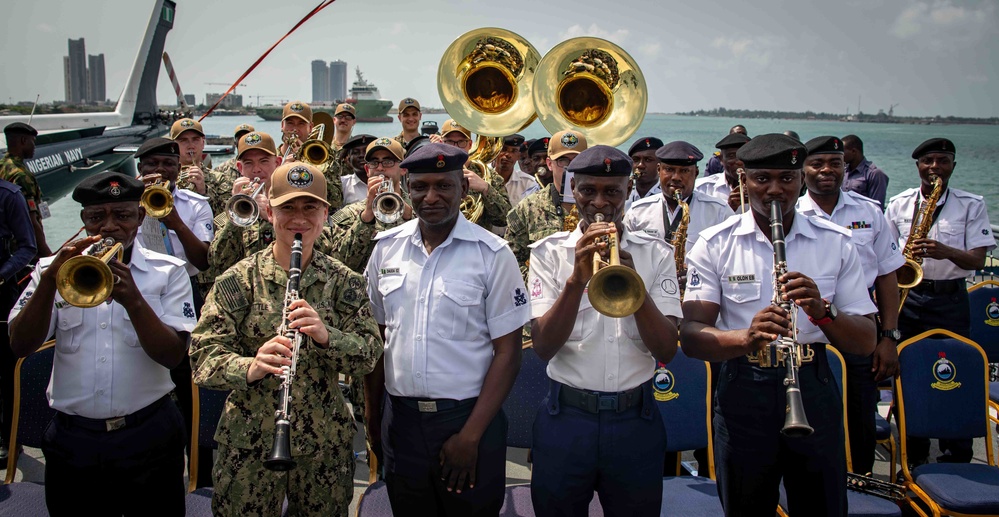 U.S. Sixth Fleet Commander visits Nigeria, celebrates opening ceremony of exercise Obangame Express 23