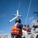 USCGC Stone’s crew conducts an unmanned aerial system launch and recovery