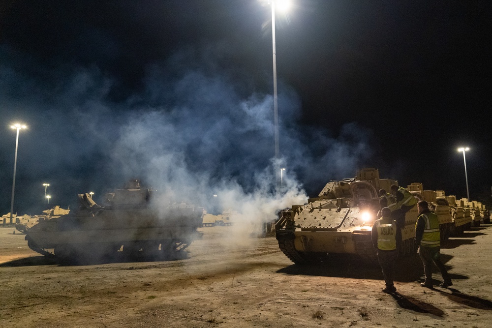 USTRANSCOM sends more than 60 Bradley Fighting Vehicles to Ukraine