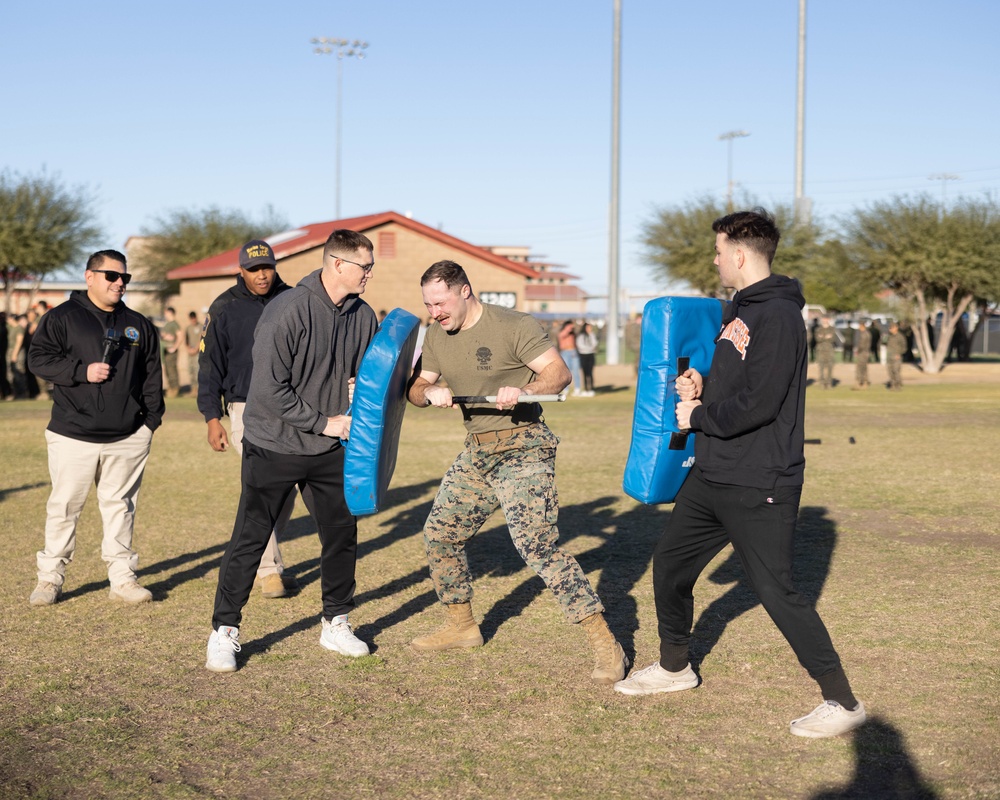 SAF Marines participate in OC spray confidence course