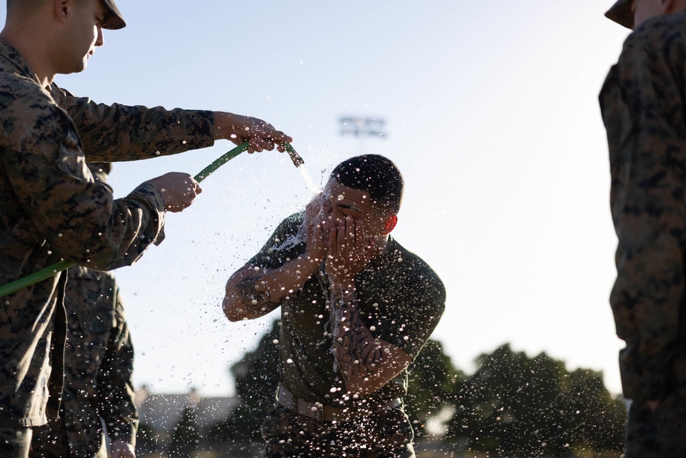 SAF Marines participate in OC spray confidence course