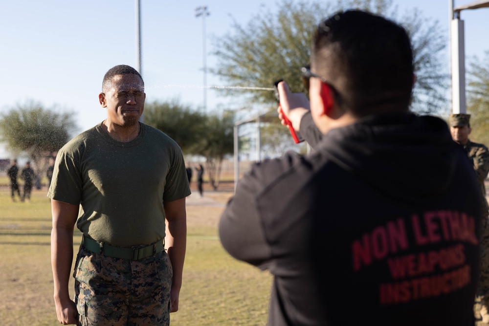 SAF Marines participate in OC spray confidence course