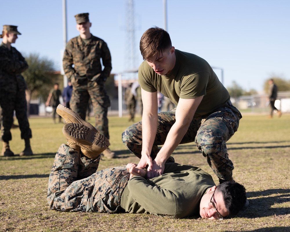 SAF Marines participate in OC spray confidence course