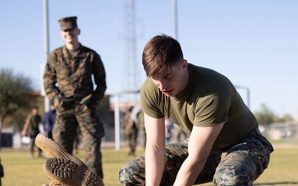 SAF Marines participate in OC spray confidence course